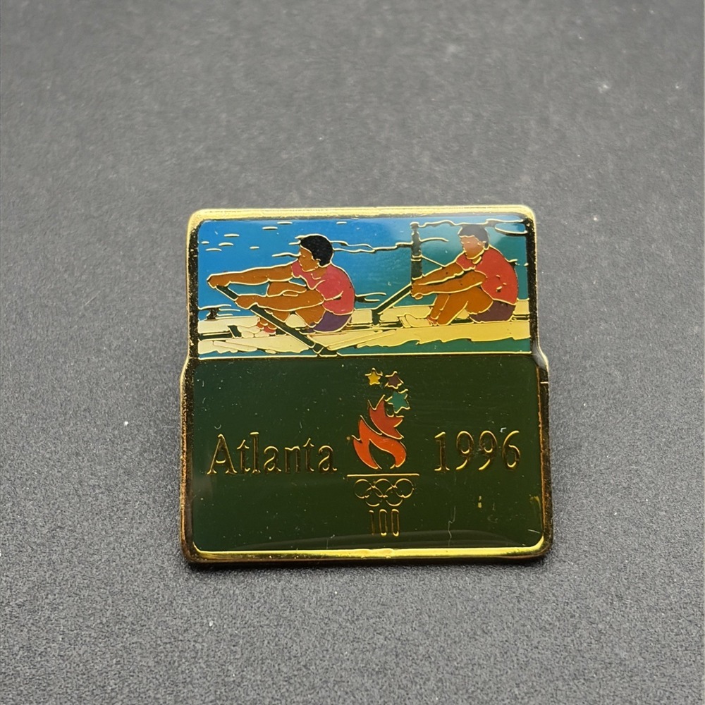 Vintage 1996 Atlanta Olympics Rowing Event Lapel Hat Pin